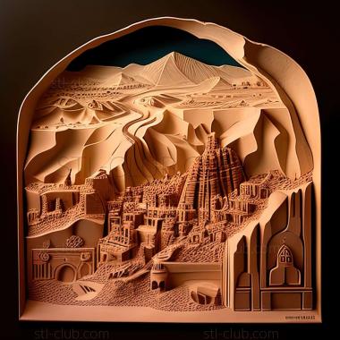 3D модель Джебель Умм аль Руус в Саудовской Аравии (STL)